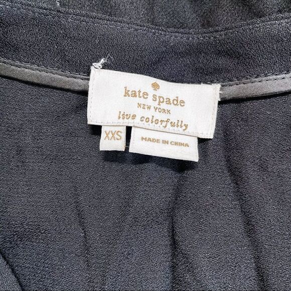 Kate Spade Flutter Sleeve Satin Crepe Blouse - Picture 7 of 11